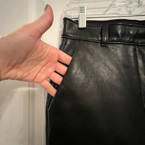 Aritzia Babaton Command vegan leather cropped pants, 6 - Picture 4 of 4